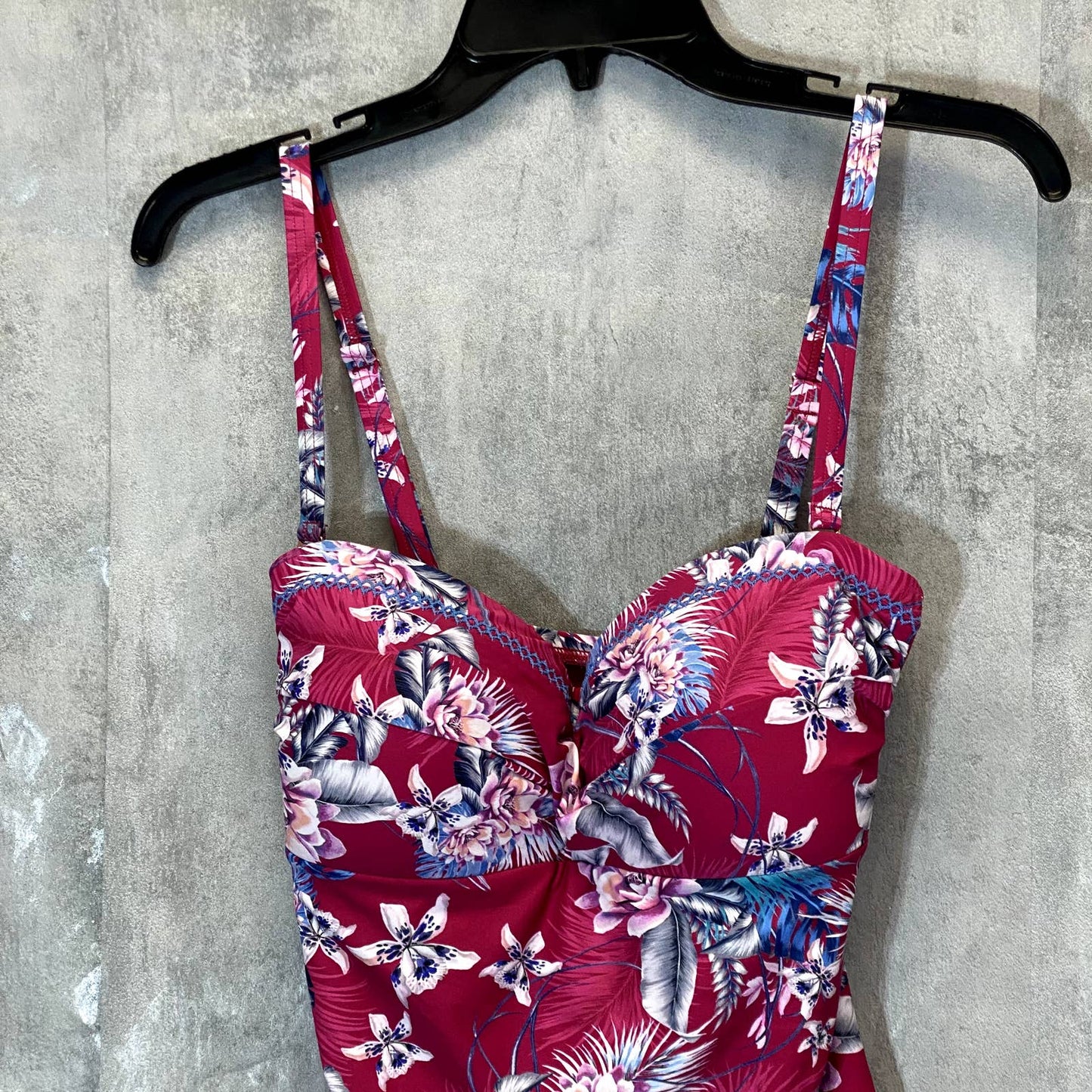 SEA LEVEL AUSTRALIA Women's Rose Bahamas Twist Front Bandeau Tankini SZ 8