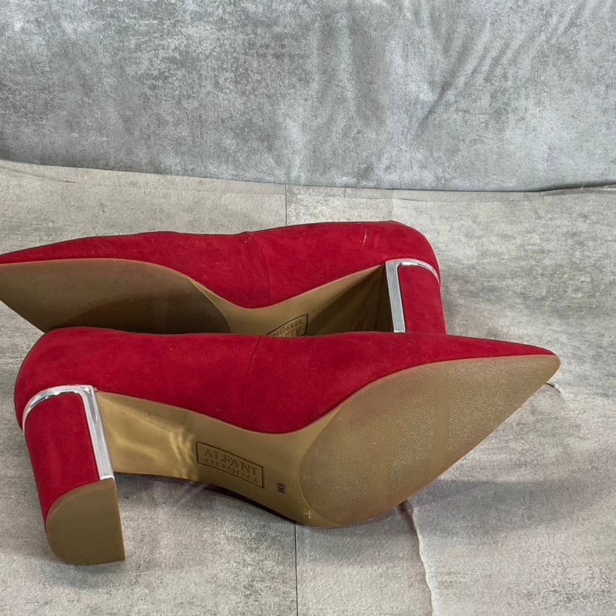 ALFANI Step 'N Flex Women's Red Jensonn Block-Heel Pointed-Toe Pumps SZ 6