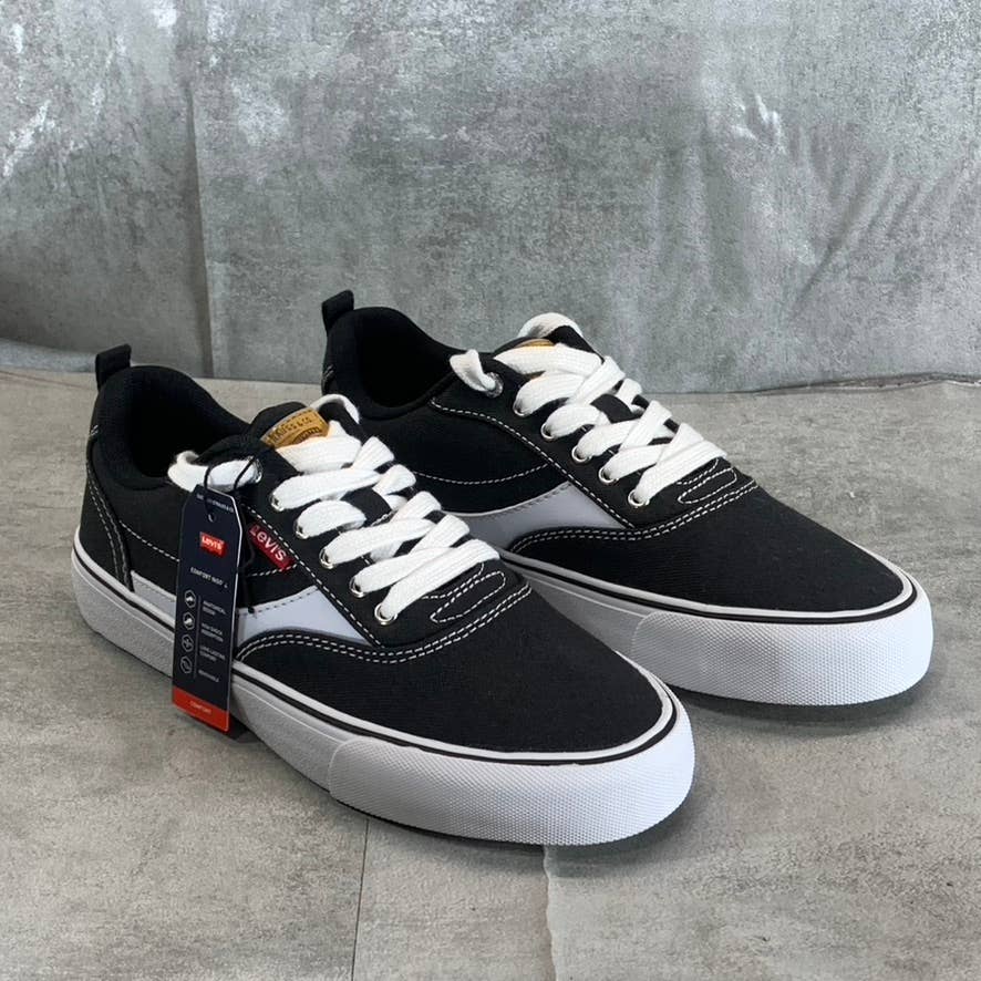 LEVI'S Women's Black/White Naya Court Canvas Ultra Suede Skate Sneakers SZ 8