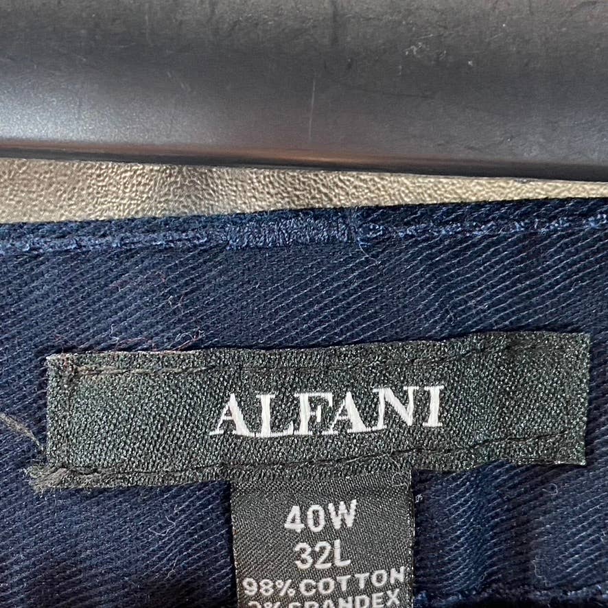 ALFANI Men's Navy Simon Straight-Leg Five-Pocket Jeans SZ 40X32