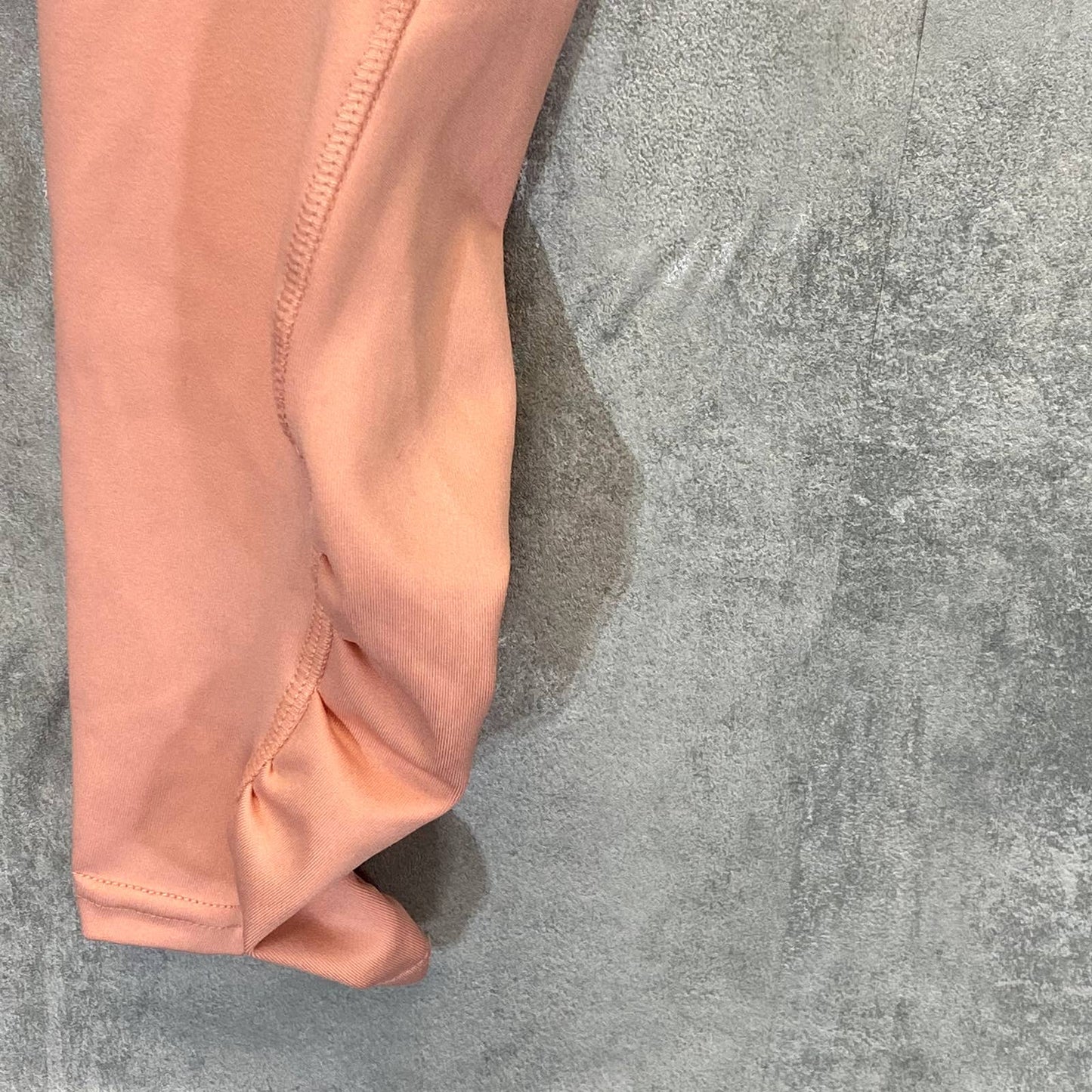 KAY UNGER Women's Peach Ruched Cuff High-Waist Media Pocket Pull-On Athletic Legging SZ S