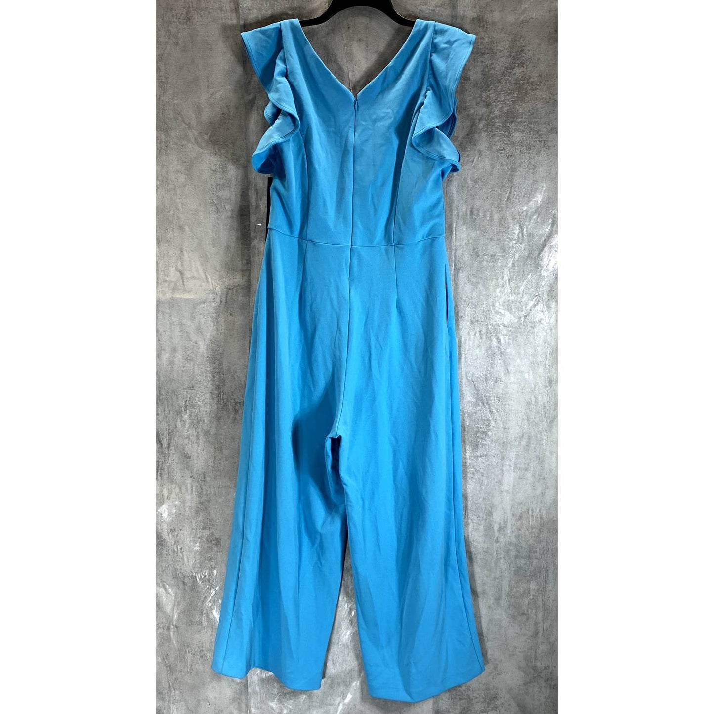 RACHEL RACHEL ROY Women's Shore Blue Ruffled-Sleeve Pocket Cropped Jumpsuit SZXL