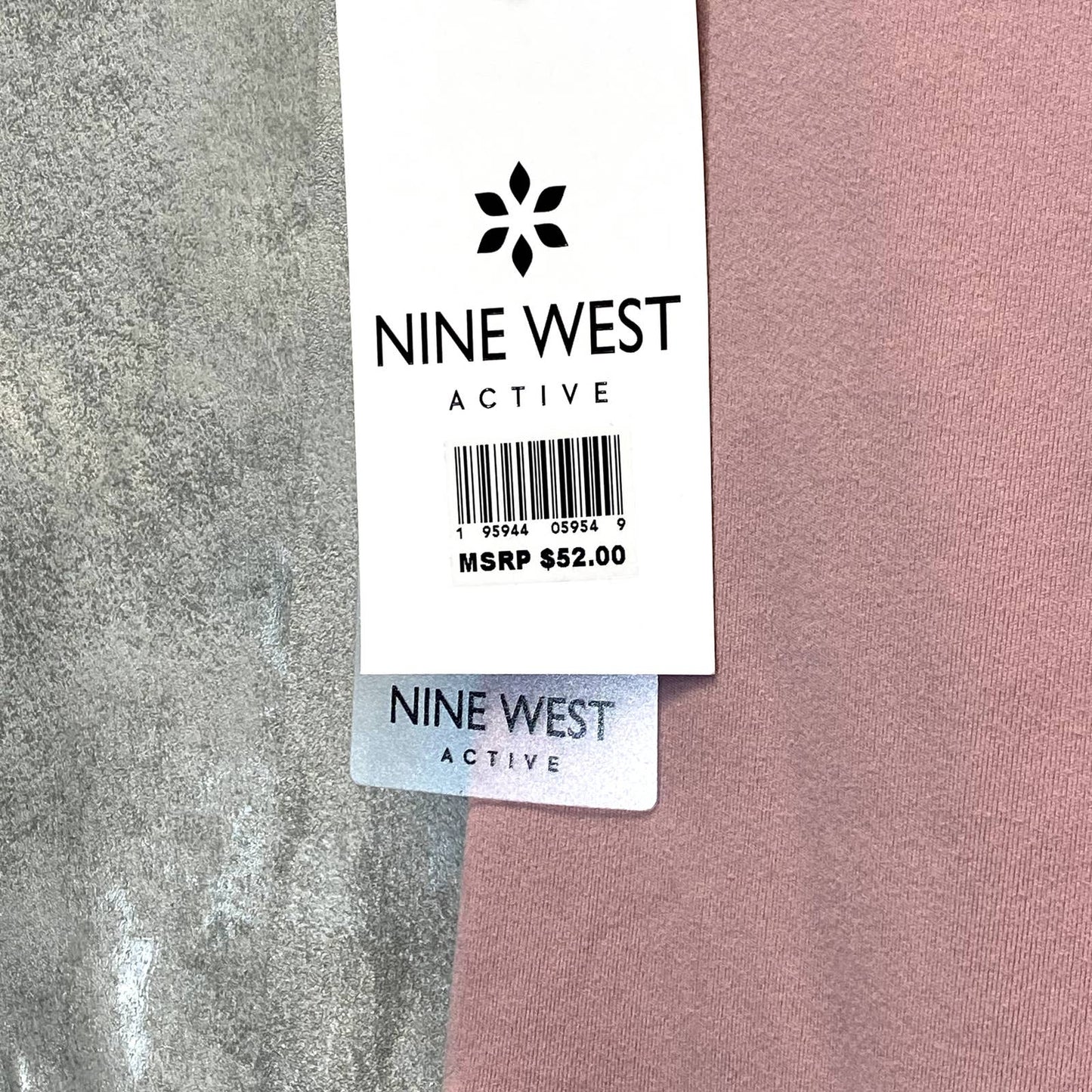 NINE WEST Women's Mauve Shadow Side Zip Stretch Active Pull-On Crop Leggings SZ M
