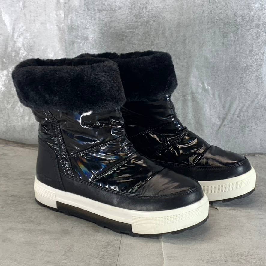 COUGAR Women's Black Wizard Nylon Waterproof Primaloft Pull-On Snow Boots SZ 8