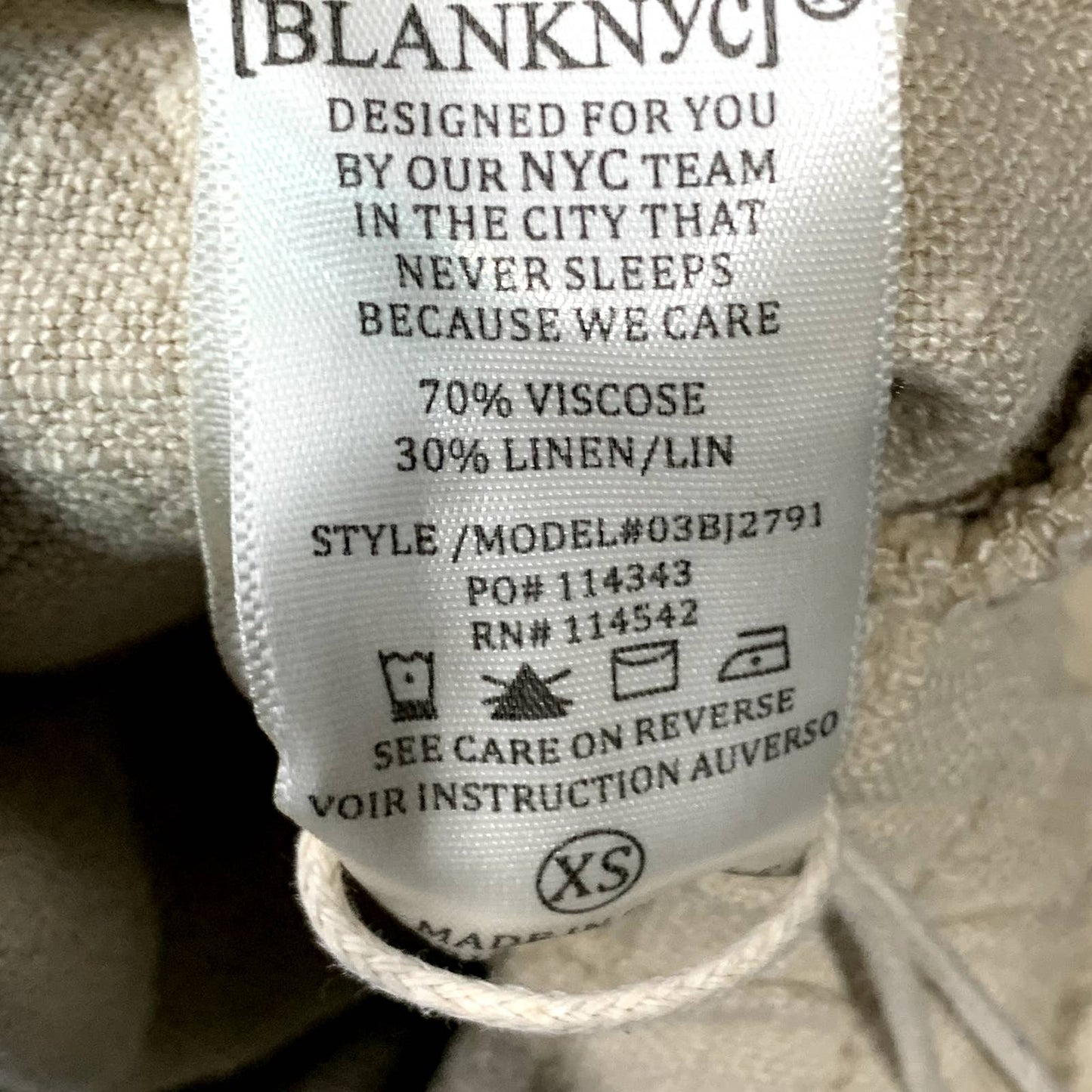 BLANK NYC Women's Away From Here Paperbag Pull-On Pants SZ XS
