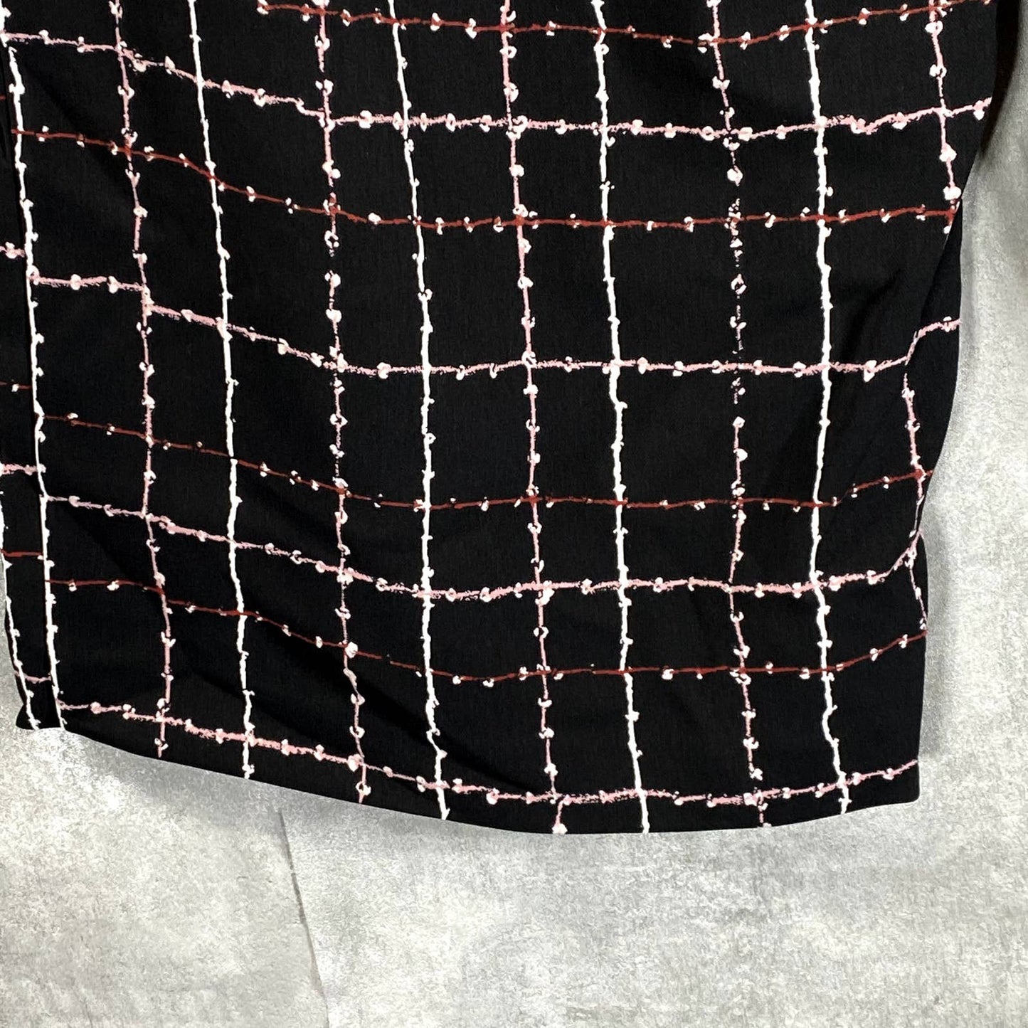 ALFANI Women's Stitched Grid Black D-Ring Belt Mid-Rise Plaid Culotte Pants SZ16