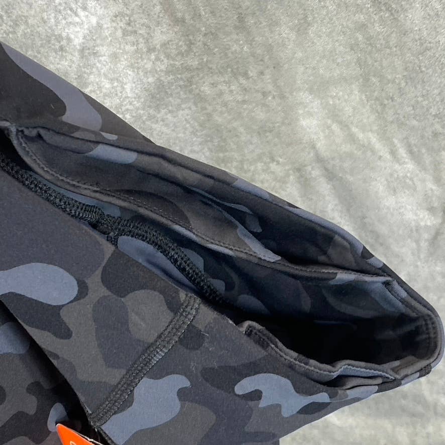 BASS OUTDOOR Women's Black-Grey Camo-Print High-Rise Catamount Leggings SZ M