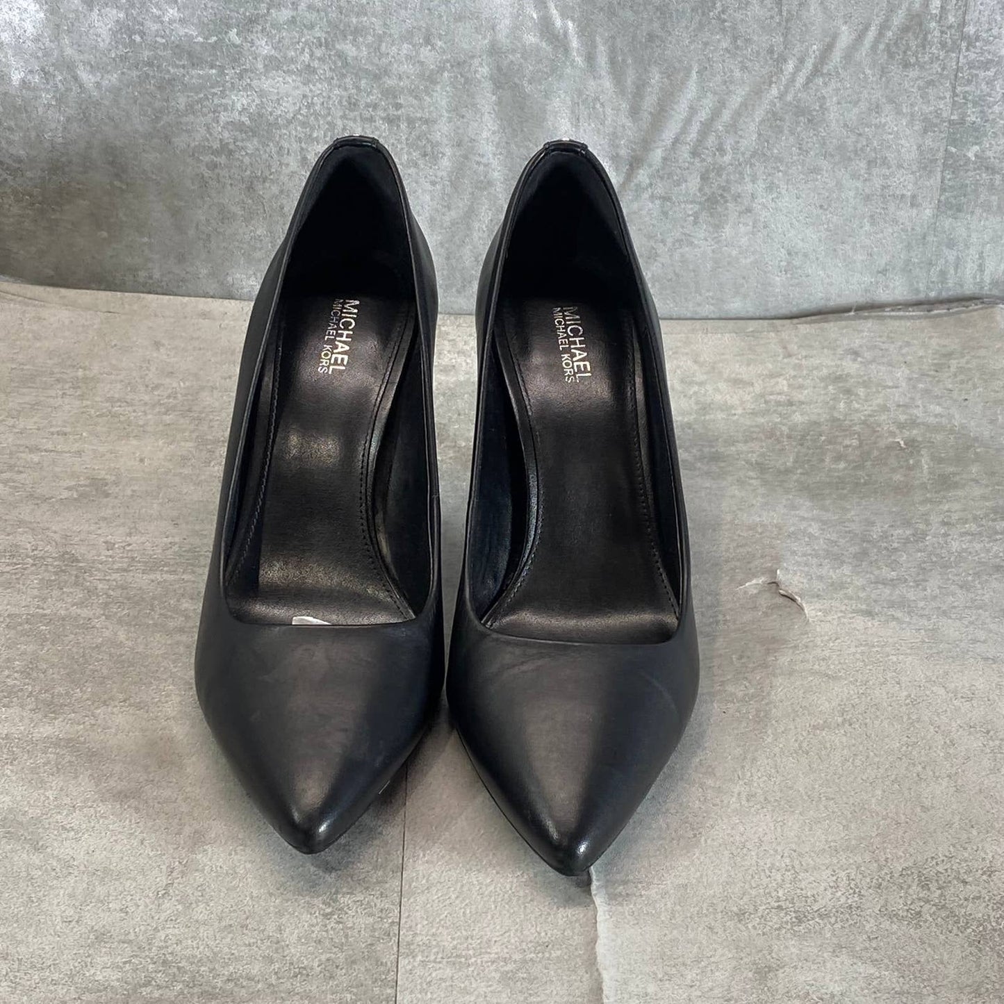MICHAEL MICHAEL KORS Women's Black Leather Alina Flex Pointed-Toe Pumps SZ 7.5