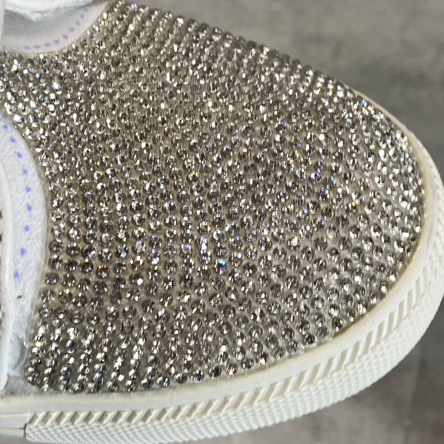INC INTERNATIONAL CONCEPTS Women's Silver Rhinestone Debby Wedge Sneakers SZ 6.5