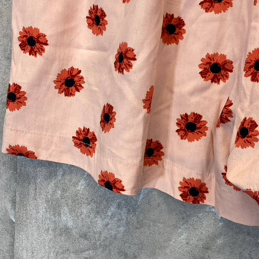 ABOUND Women's Pink Daisy Dots Easy Flowy Lightweight Elastic Waist Pull-On Shorts SZ M