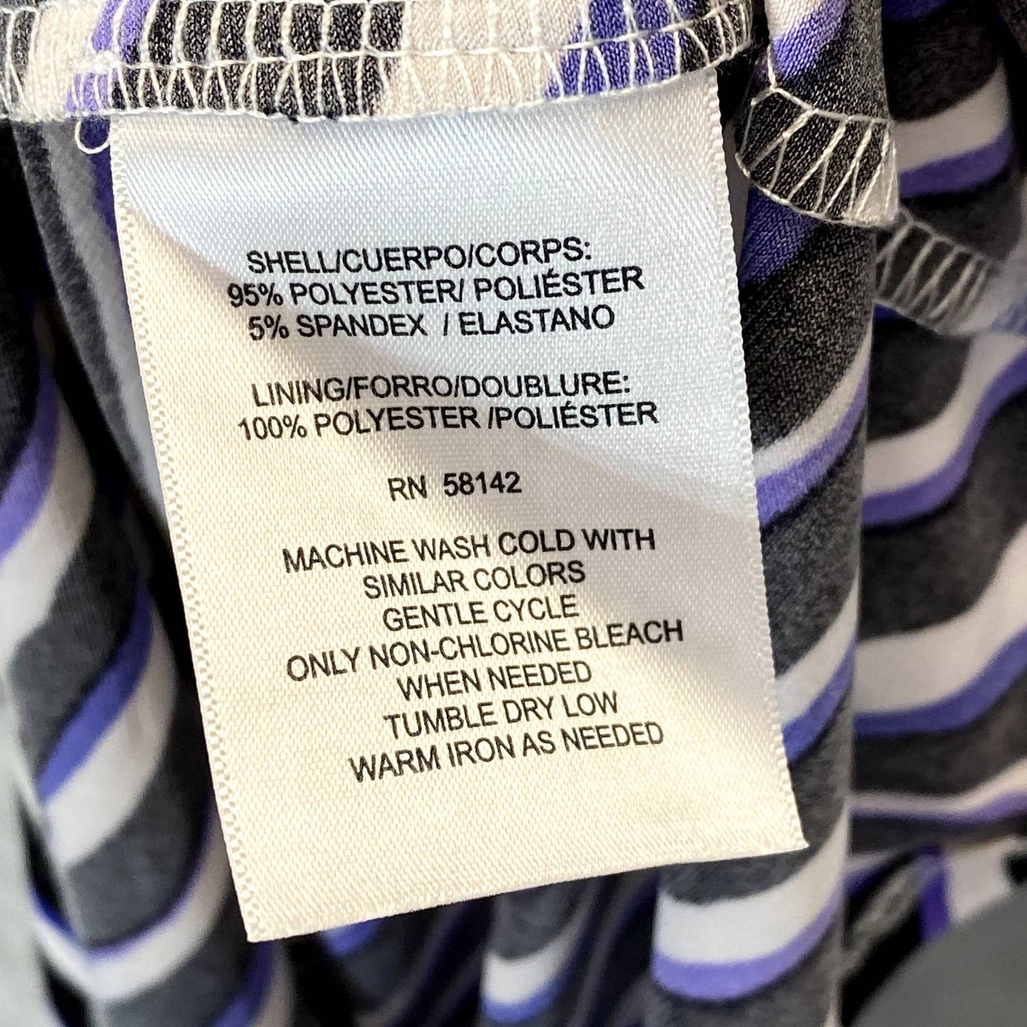 LONDON TIMES Women's Open Blue Techno Stripe Short Sleeve Jersey Sheath Dress SZ 14