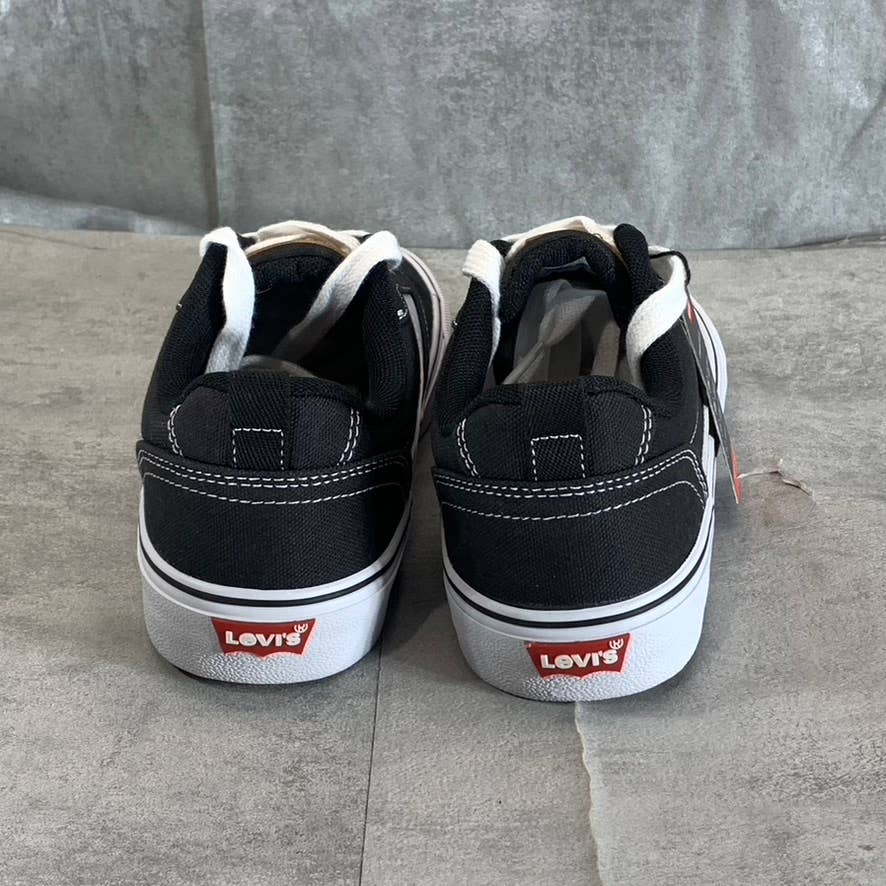 LEVI'S Women's Black/White Naya Court Canvas Ultra Suede Skate Sneakers SZ 8