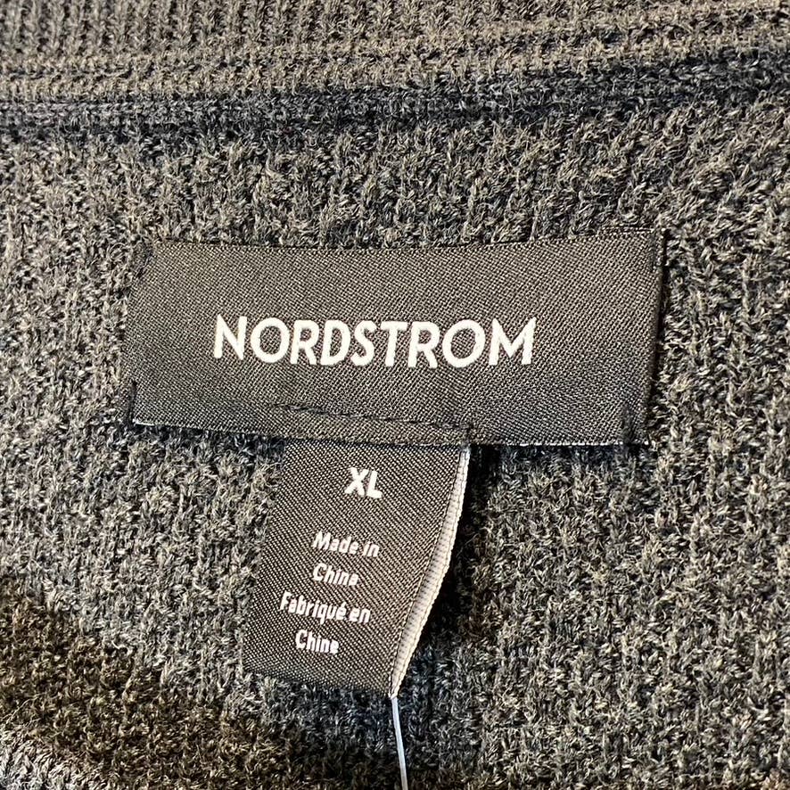 NORDSTROM Men's Grey Charcoal Heather Knit Pullover Crewneck Sweater SZ XL