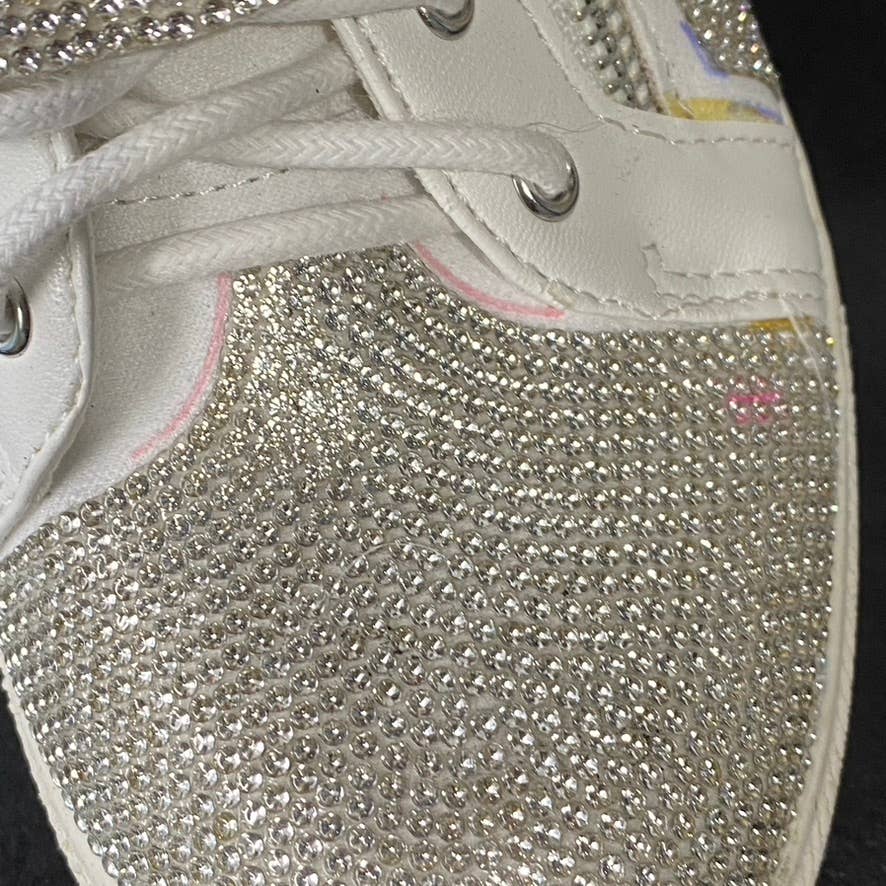 INC INTERNATIONAL CONCEPTS Women's Silver Rhinestone Debby Wedge Sneakers SZ 6.5