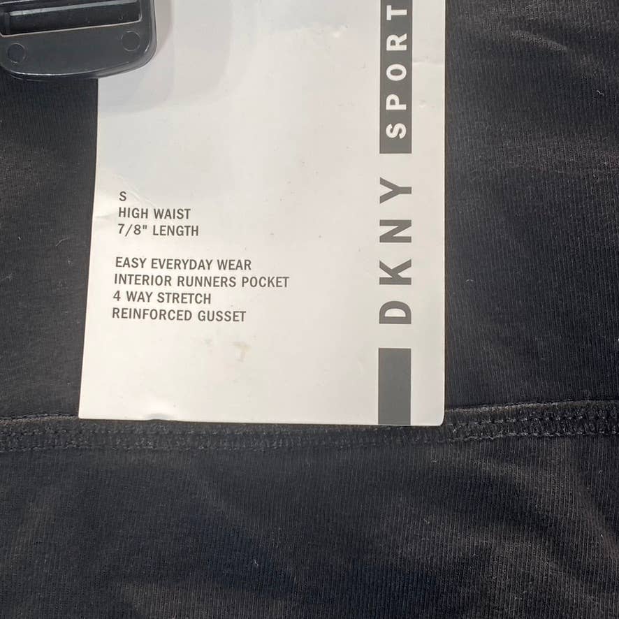 DKNY SPORT Women's Black-White Exploded Outline High-Rise 7/8 Leggings SZ S