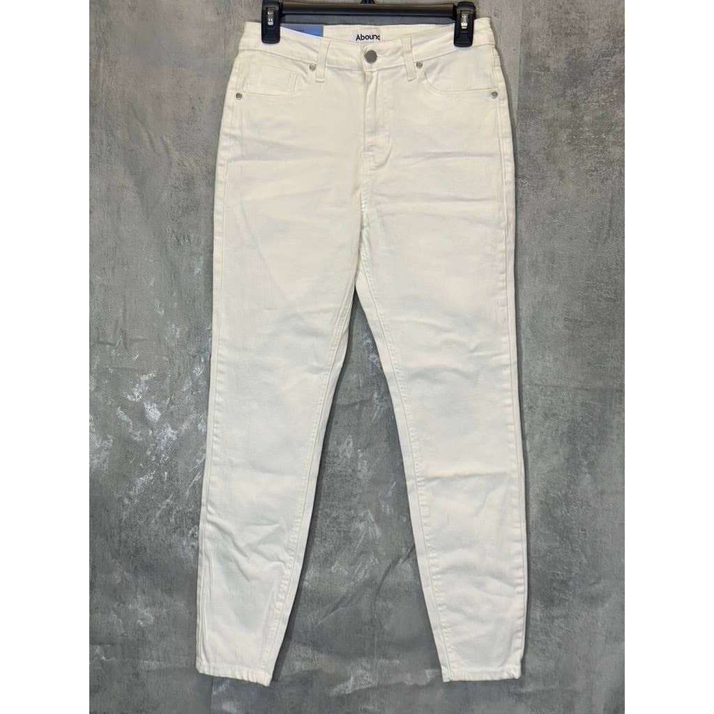 ABOUND Women's White High-Rise Skinny Denim Jeans SZ 28