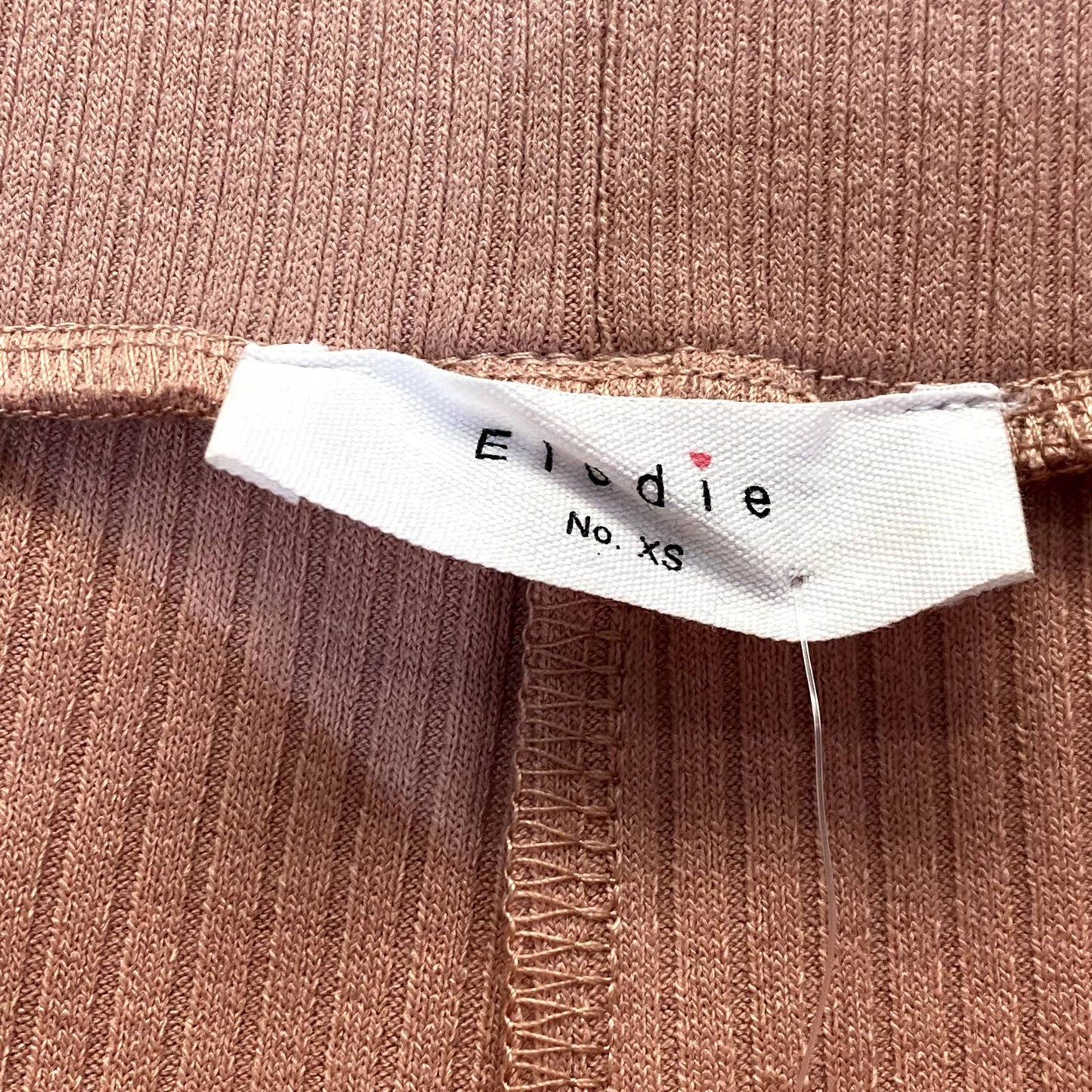 ELODIE Women's Peach Rib Knit Elastic High-Rise Waistband Pull-On Shorts SZ XS