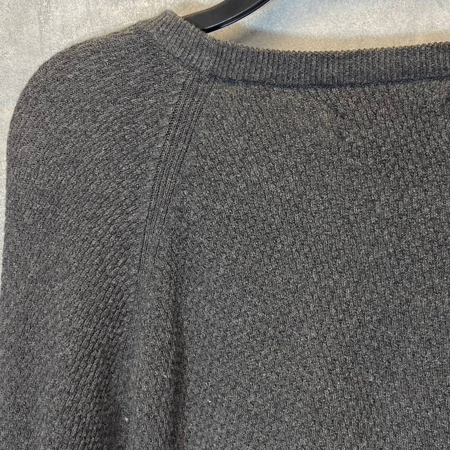 NORDSTROM Men's Grey Charcoal Heather Knit Pullover Crewneck Sweater SZ L