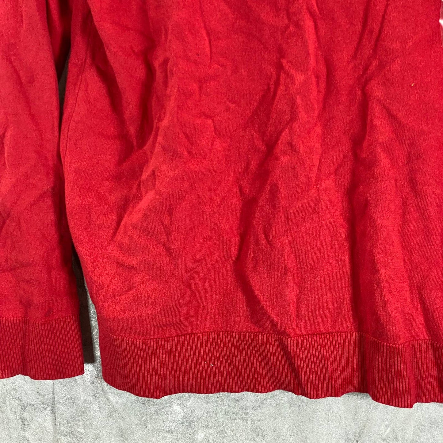 ALFANI Men's Scarlet Sage Solid V-Neck Cotton Long-Sleeve Pullover Sweater SZ M