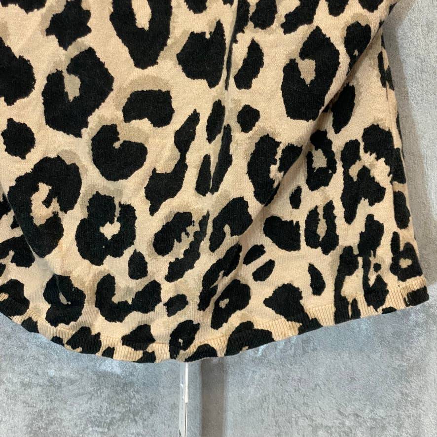 SANCTUARY Essential Women's Tan Leopard Print Halter Top SZ L