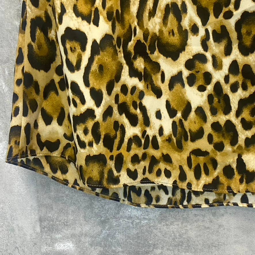 ABOUND Women's Tan Leopard Printed V-Neck Adjustable Straps Camisole SZ M