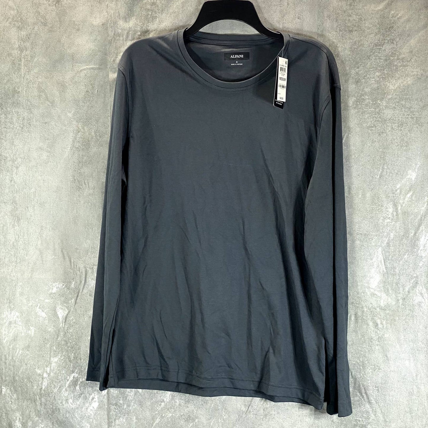 ALFANI Men's Dark Lead Regular-Fit Supima Cotton Crewneck T-Shirt SZ M