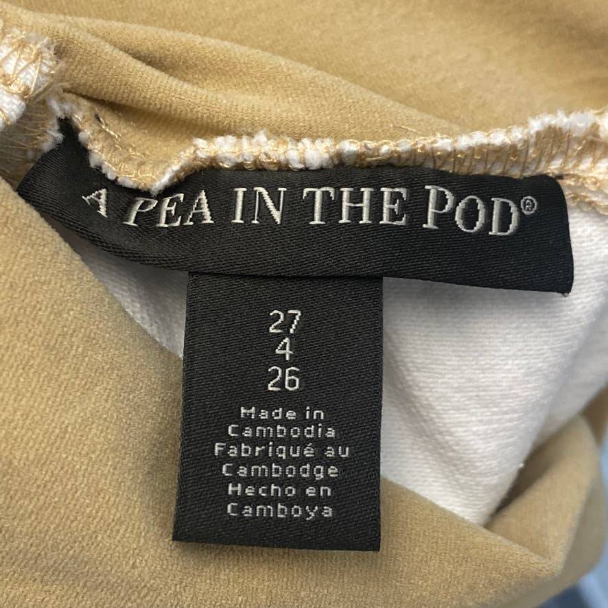 A PEA IN THE POD Women's Maternity White Luxe Secret Fit Belly Skinny Jeans SZ27