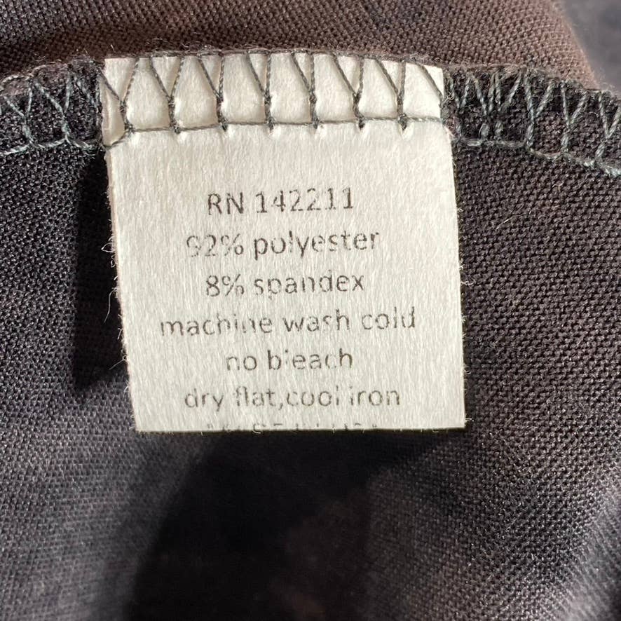 24SEVEN Women's Charcoal Tie-Dye Crewneck Hi-Low Hem Short-Sleeve Tunic Top SZXL
