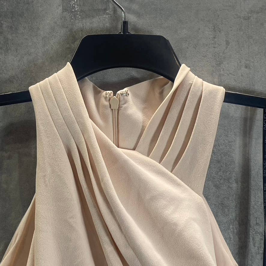 RACHEL RACHEL ROY Women's Light Pink Halter Knee-Length Sheath Dress SZ L