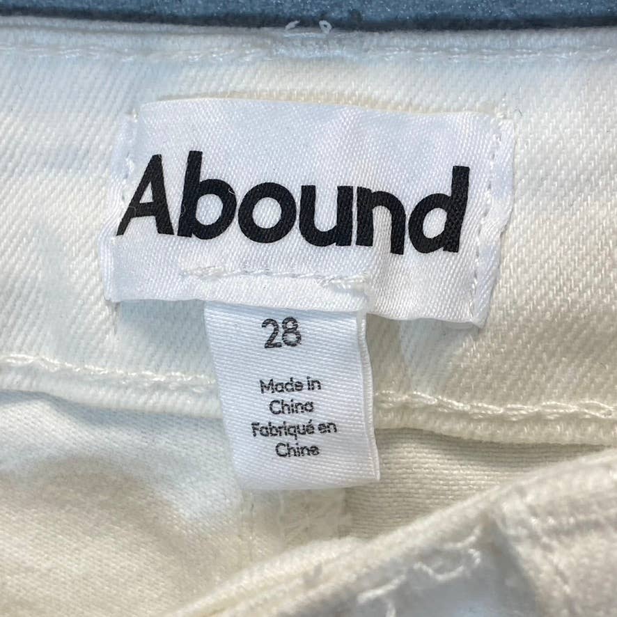 ABOUND Women's White High-Rise Skinny Denim Jeans SZ 28