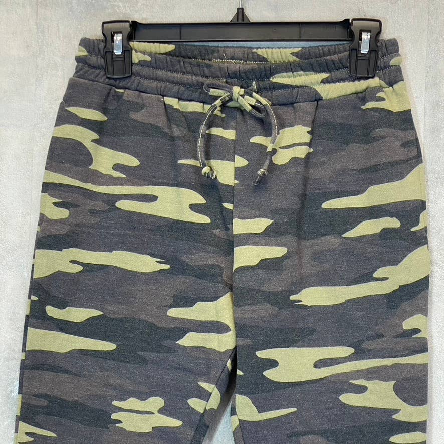 SOCIALITE Women's Green Camo Printed Elastic Drawstring Waist Jogger Pants SZ XS