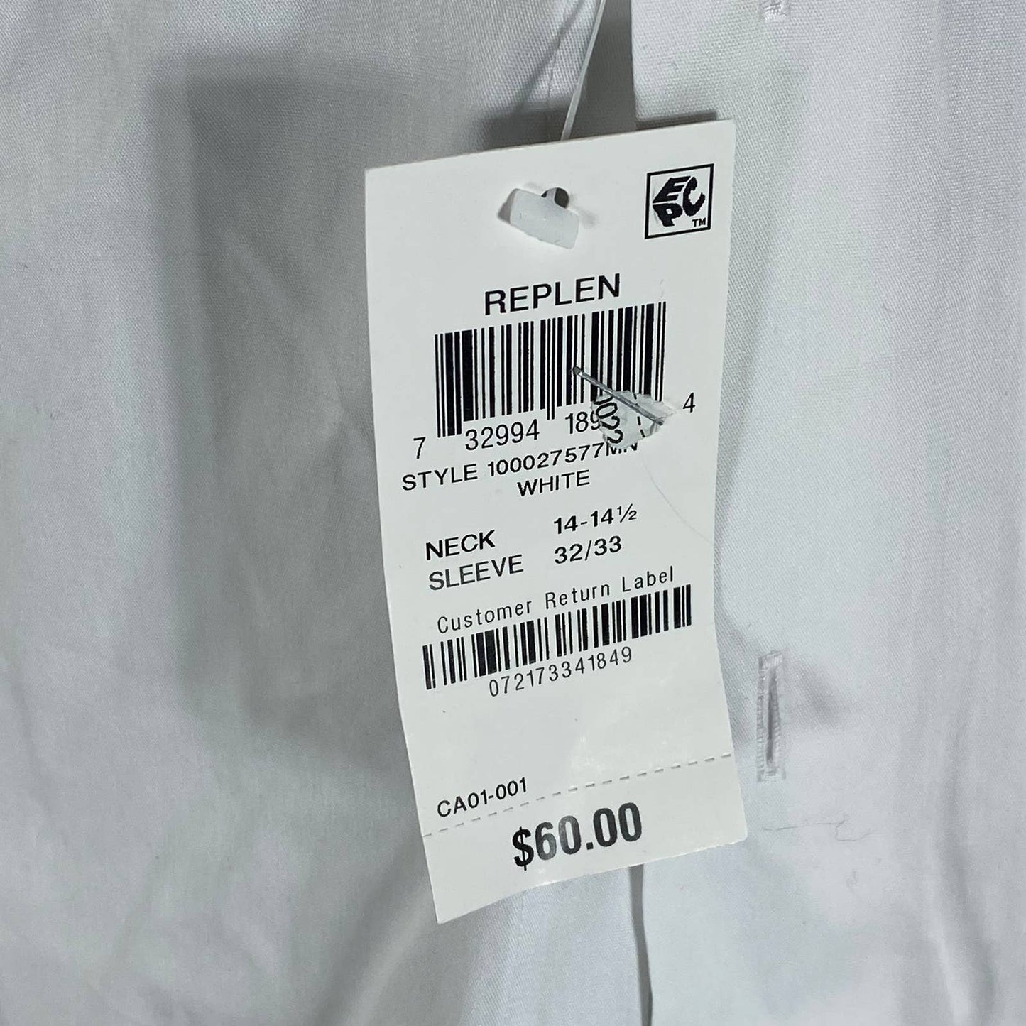 ALFANI AlfaTech Men's White Solid Regular-Fit Dress Shirt SZ S(14-14.5 32/33)