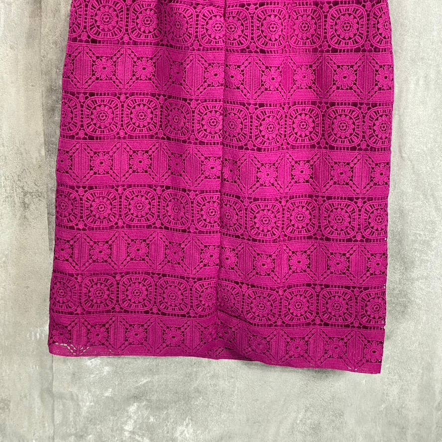 KENSIE Women's Orchid Crochet Lace Square-Neck Sleeveless Mini Shift Dress SZ 2