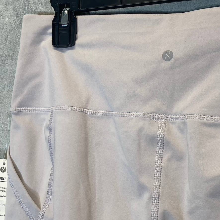 LAYER 8 Women's Putty High-Waist Pull-On Stretch Capri Leggings SZ L