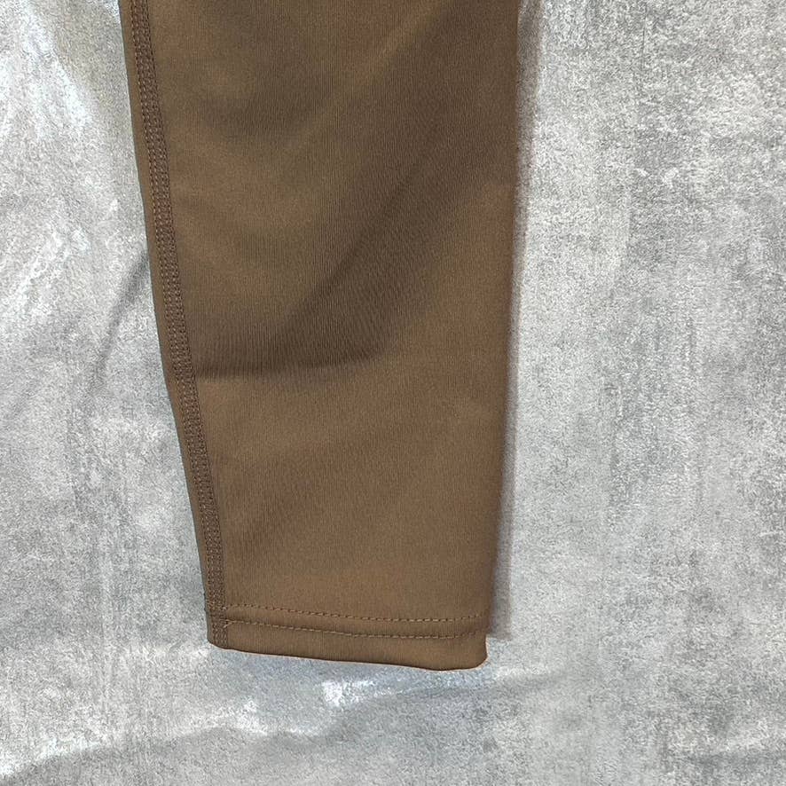 BODY GLOVE Women's Tan Full Length Pull-On Motto Detail Media Pocket Active Leggings SZ M