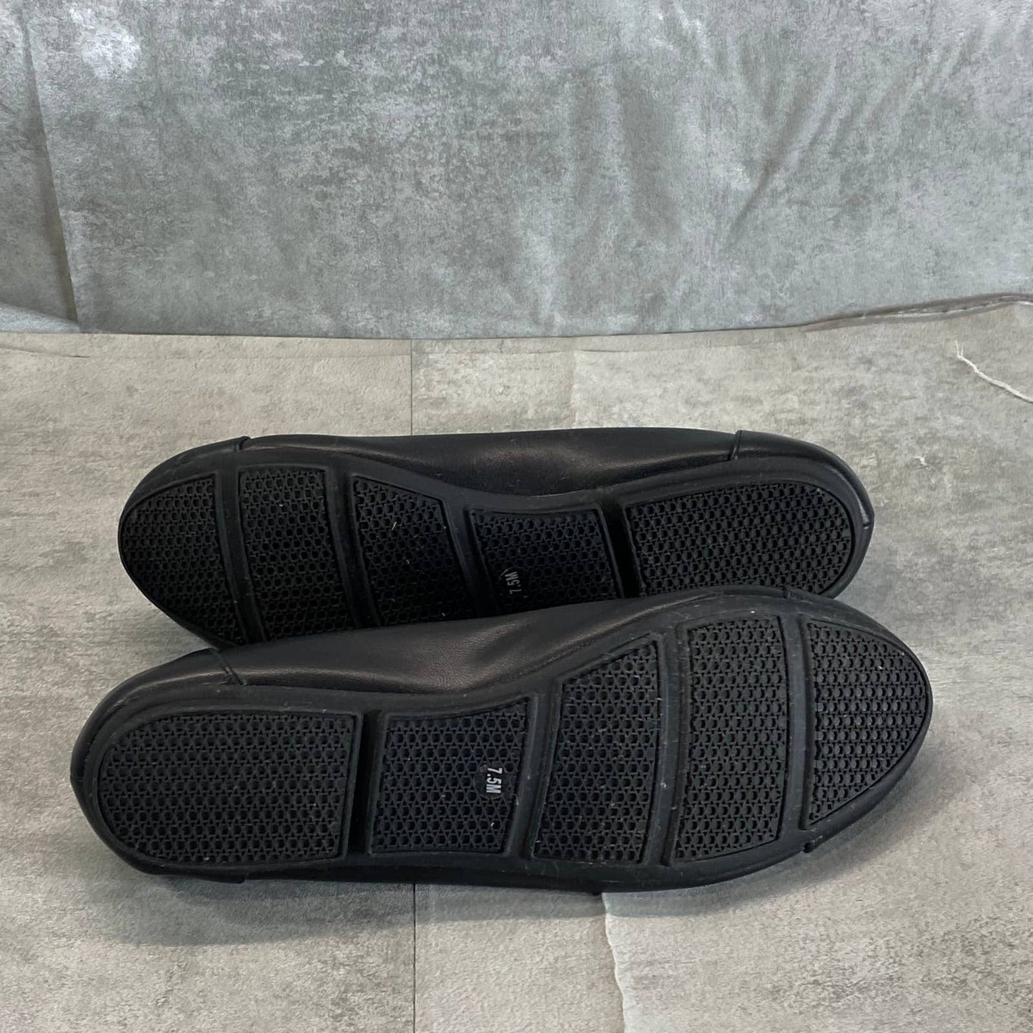 ALFANI Step 'N Flex Women's Black Smooth Tavii Round-Toe Slip-On Flats SZ 7.5