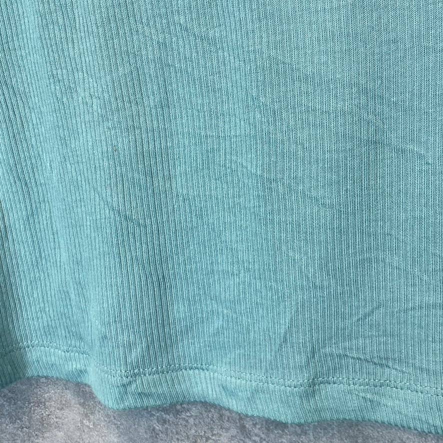 JONES NEW YORK Sport Women's Green Ribbed Short Sleeve Top SZ M