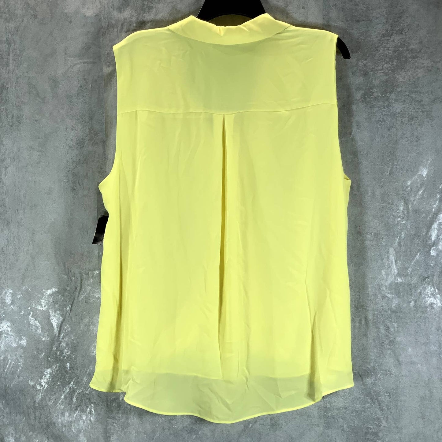 ALFANI Women's Yellow Daffodil Collared Sleeveless Top SZ XL