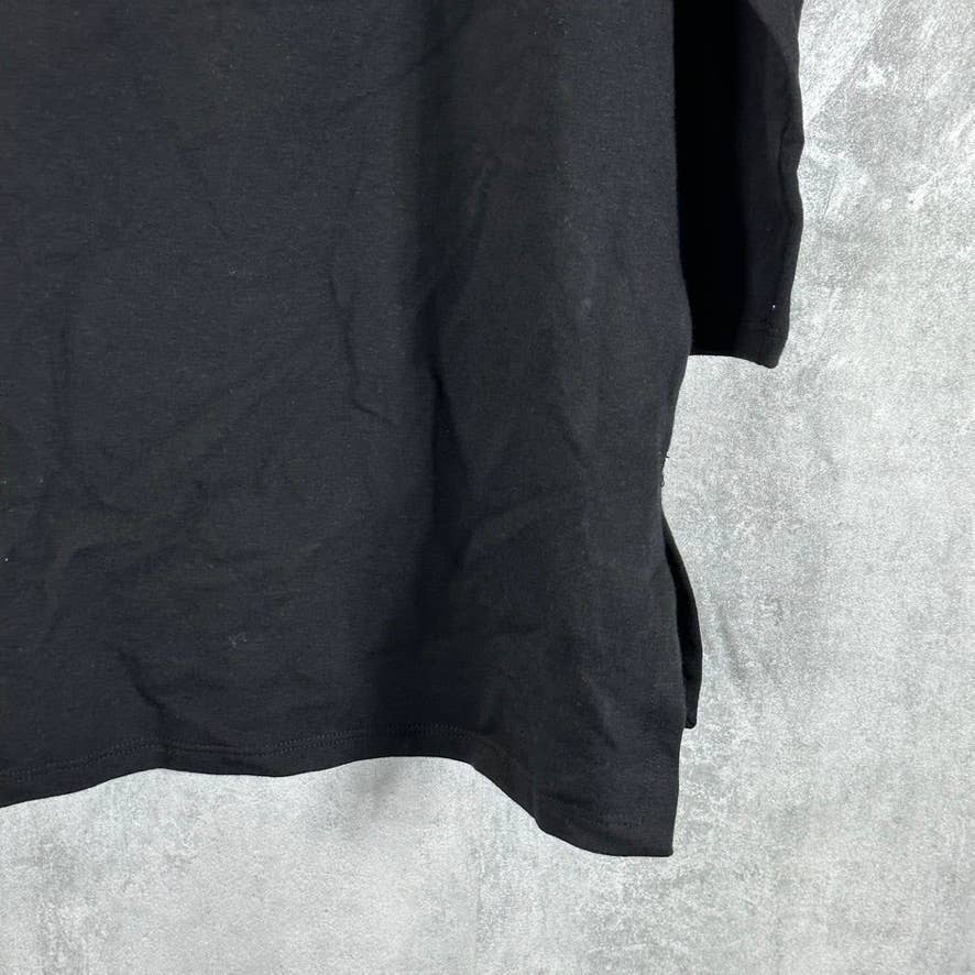 EILEEN FISHER Women's Black Funnel-Neck Long-Sleeve Hi-Low Pullover Tunic SZ S