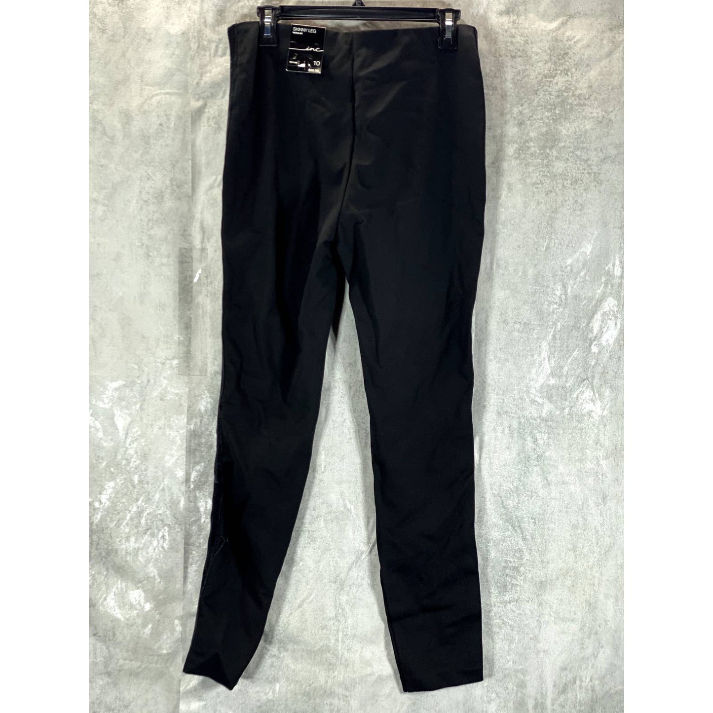 INC INTERNATIONAL CONCEPTS Women's Deep Black Skinny-Leg Ponte Pants SZ 10