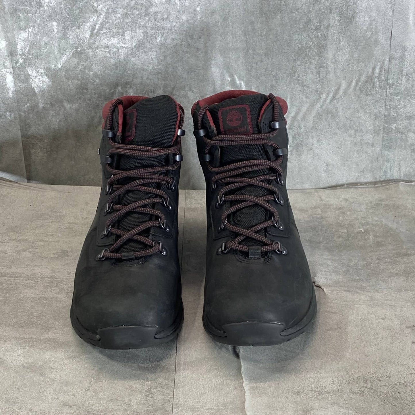 TIMBERLAND Women's Black Full Grain Mt. Maddsen Valley Waterproof Boots SZ 10