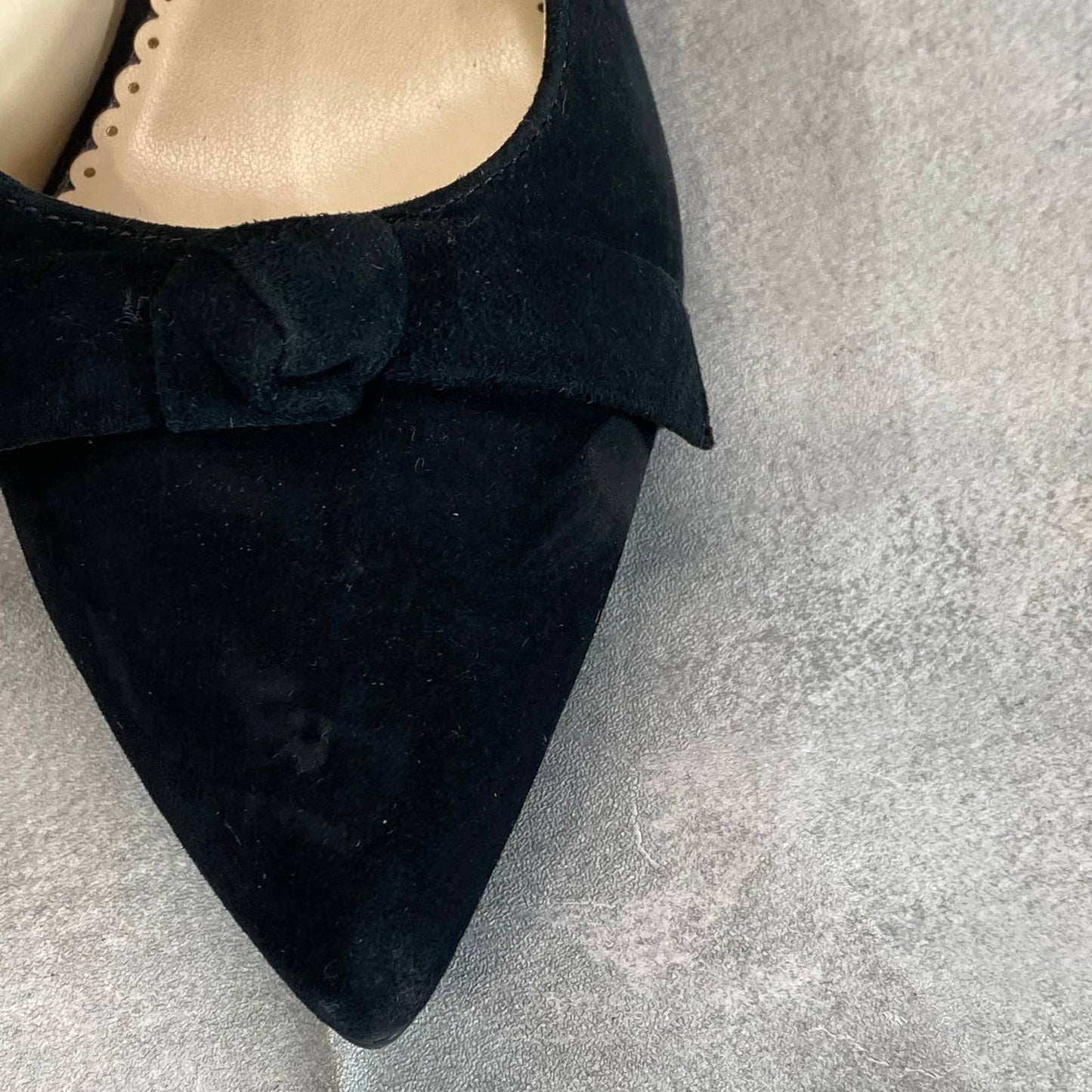 CHARTER CLUB Women's Black Giavanna Slingback Pointed-Toe Kitten-Heel Pumps SZ 6