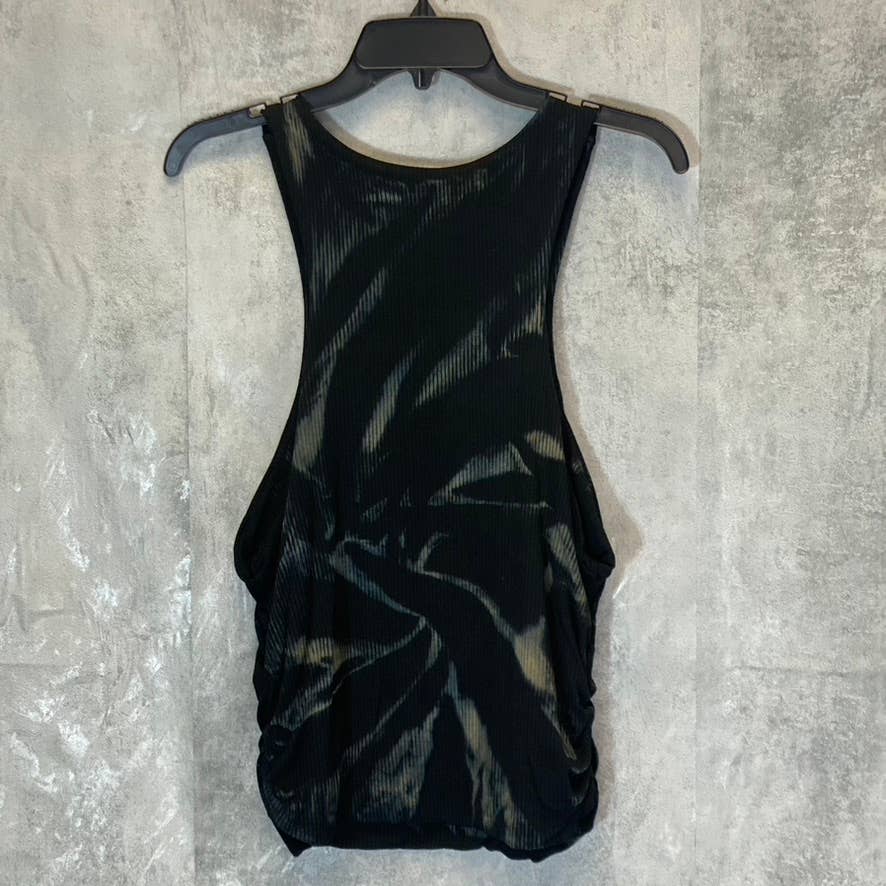 AFRM Women's Plus Size Noir Spring Spiral Ruskin Ribbed Side-Ruched Racerback Tank Top SZ 2X