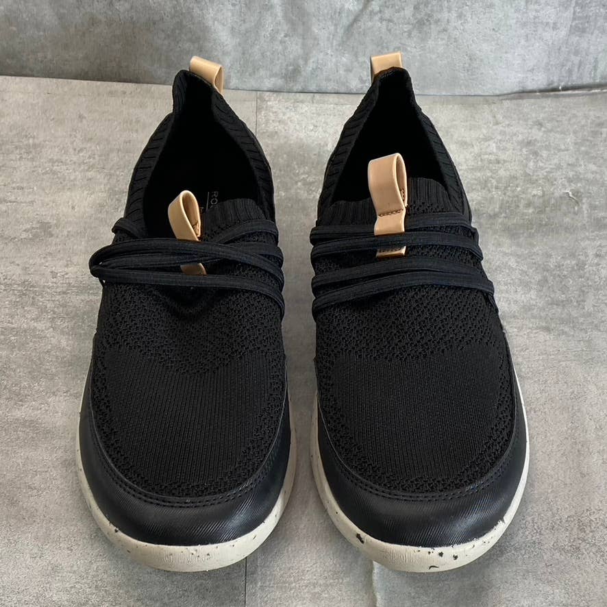 ROCKPORT Women's Black Knit TruFLEX Fly Washable Bungee Slip-On Sneakers SZ 9.5