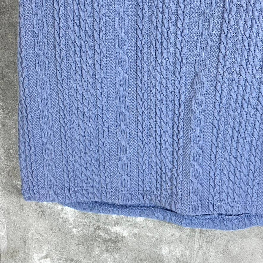 ULTRA FLIRT Juniors' Purple Impression Knit Round-Neck Bodycon Mini Dress SZ S