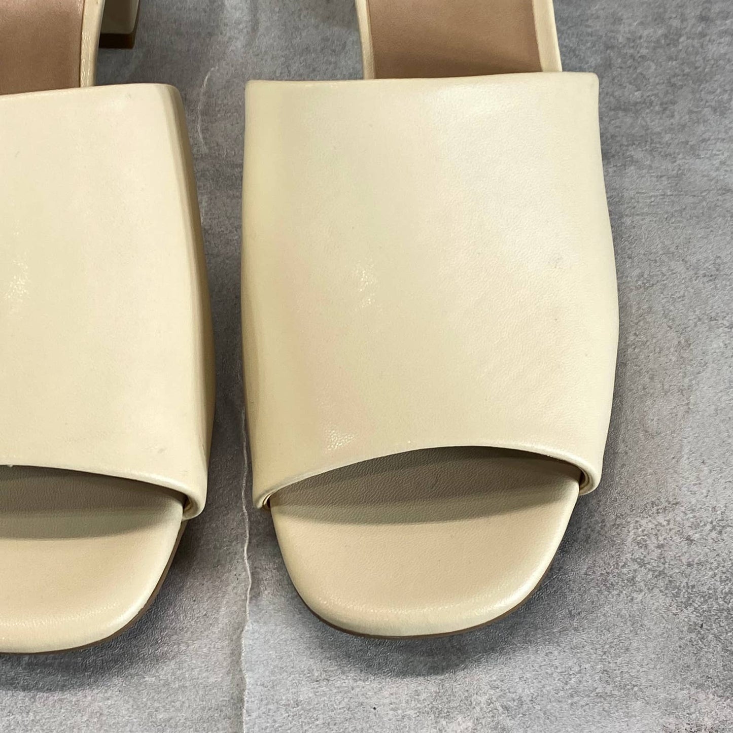 AEROSOLES Women's Off-White Entree Round-Toe Block-Heel Dress Sandals SZ 10