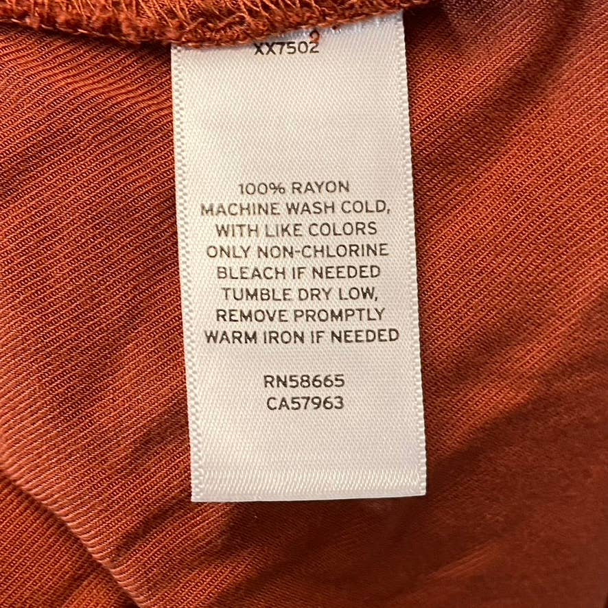 MELROSE AND MARKET Women's Rust Henna Crepe Elastic Waist Pull-On Shorts SZ M