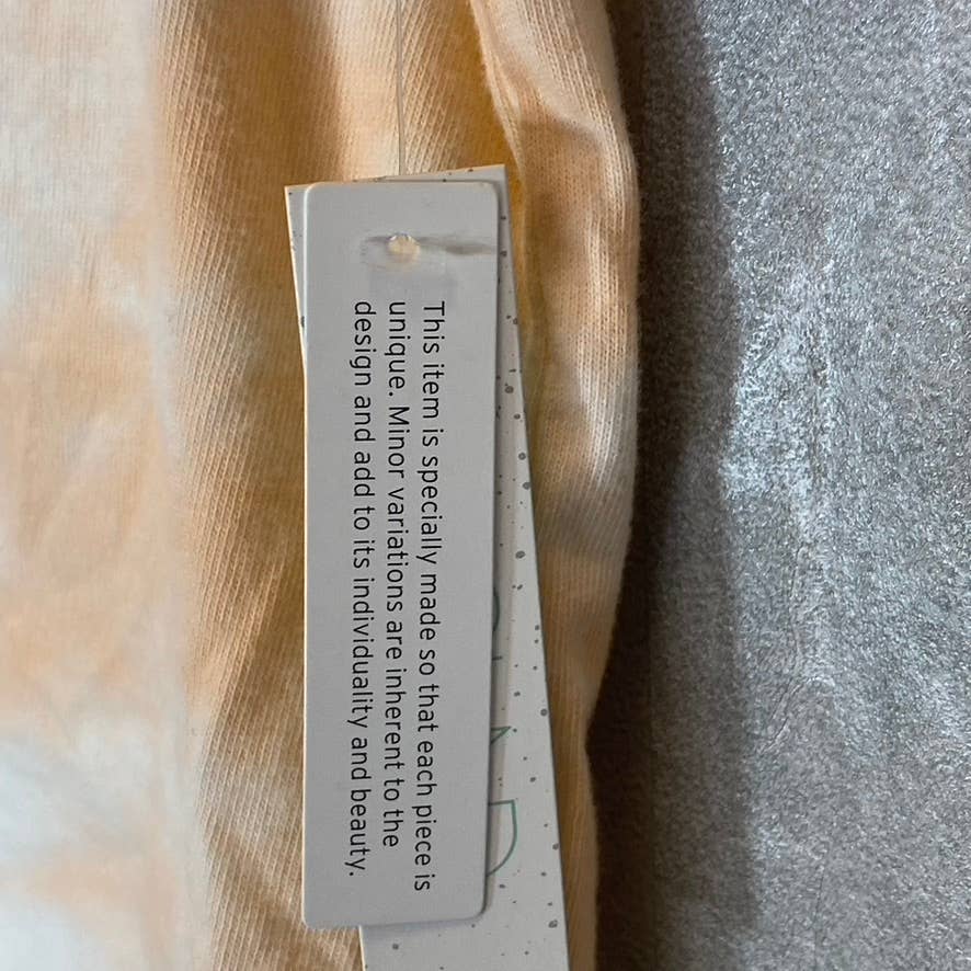 ABOUND Women's Blue-Orange Tie-Dye Raw Hem Crewneck T-Shirt SZ S