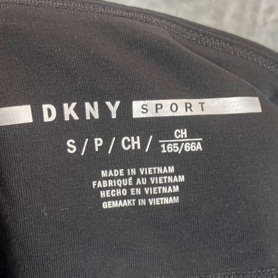 DKNY SPORT Women's Black-White Exploded Outline High-Rise 7/8 Leggings SZ S