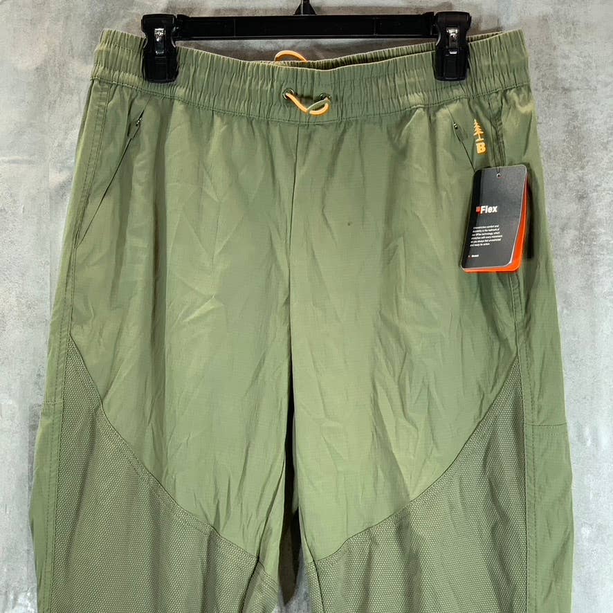 BASS OUTDOOR Women's Deep Lichen Green Roque Mesh Pull-On Pants SZ M